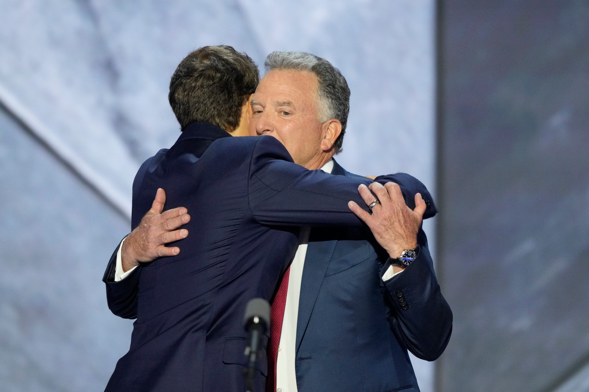 Steve Witkoff hugs his son Zach Witkoff